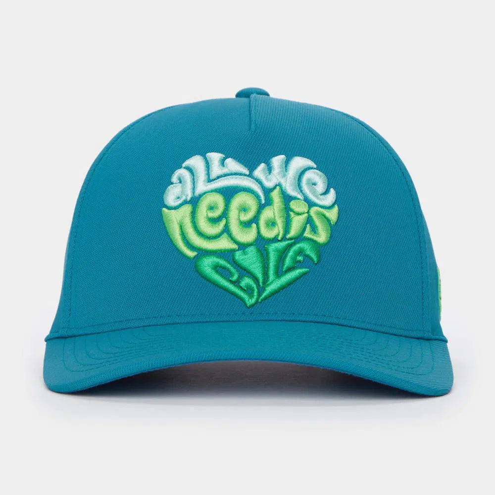Brand New! G/Fore ALL WE NEED IS GOLF Twill Snapback Golf Hat - Petrol