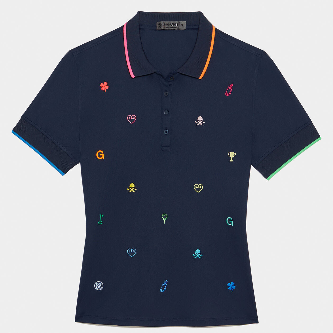 2023 G/Fore Women's Mini Icon Tech Pique Golf Polo: Twilight