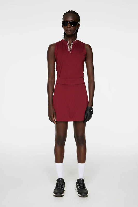 2024 J Lidegerg Women's Amelie Mid Skirt: Cabernet
