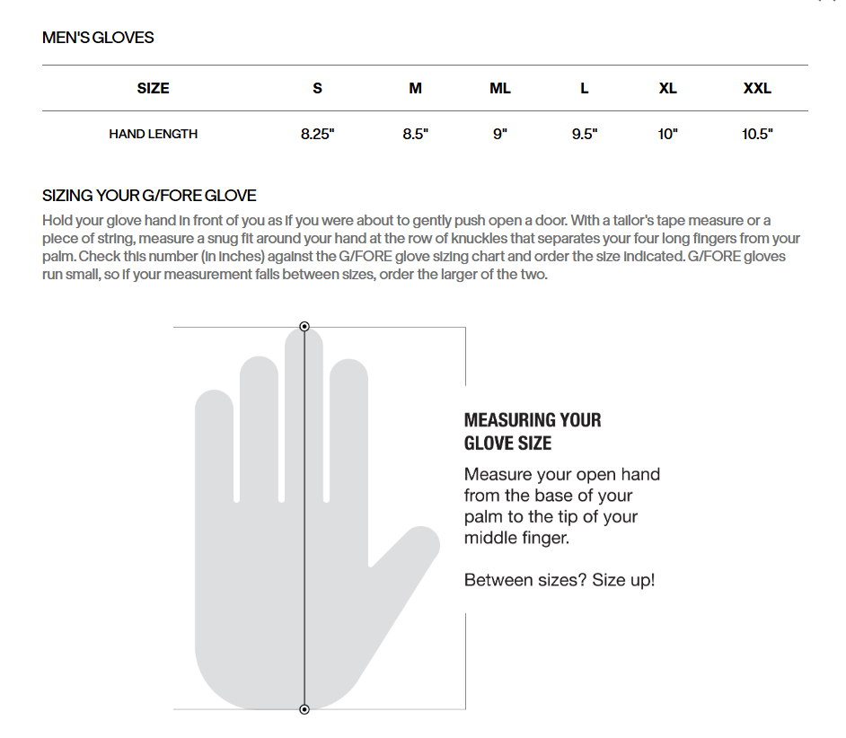 Brand New! G/Fore Men's Signature Golf Gloves: Clover, Left Hand Only