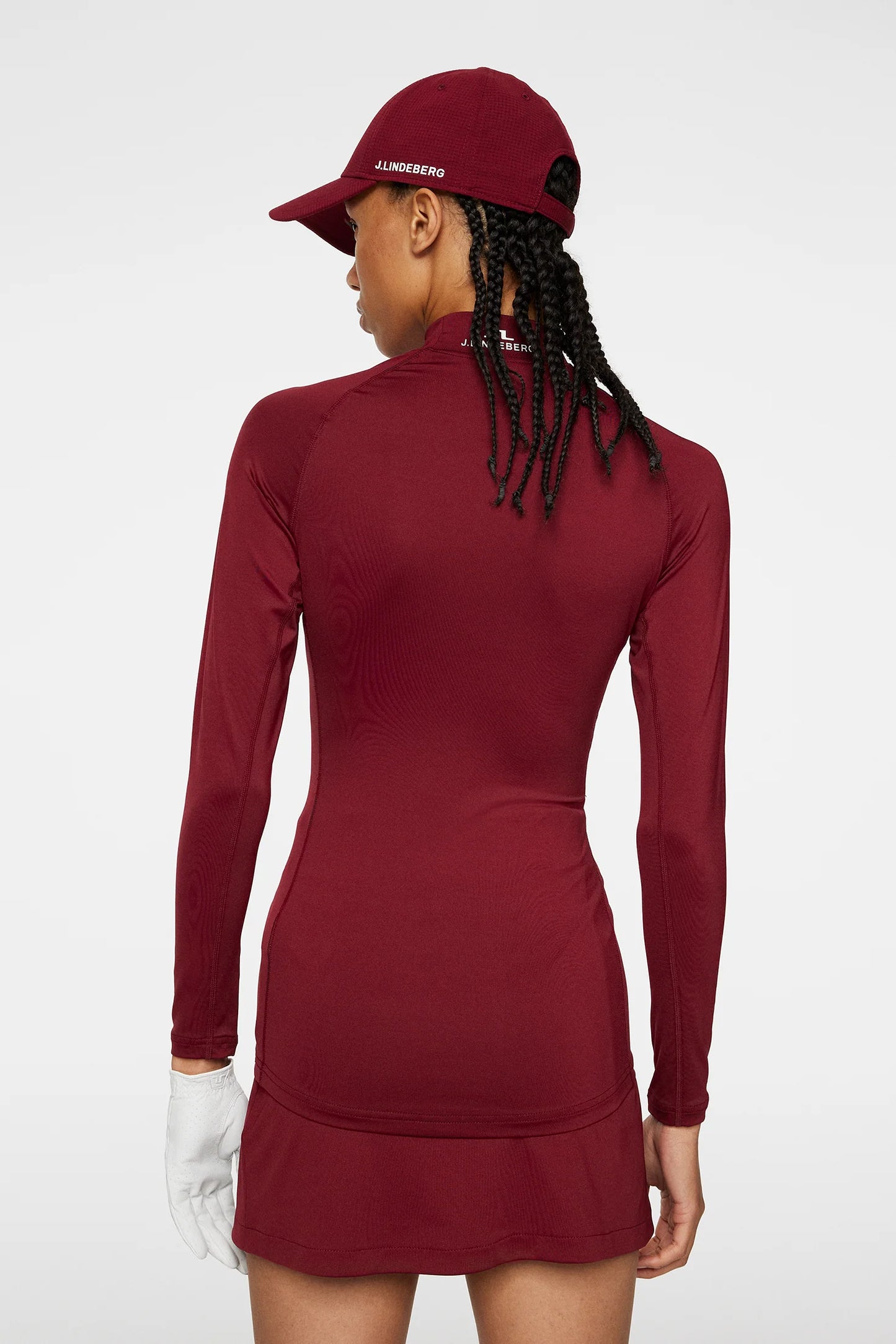 2024 J. Lindeberg Women's Asa Soft Compression Top: Cabernet