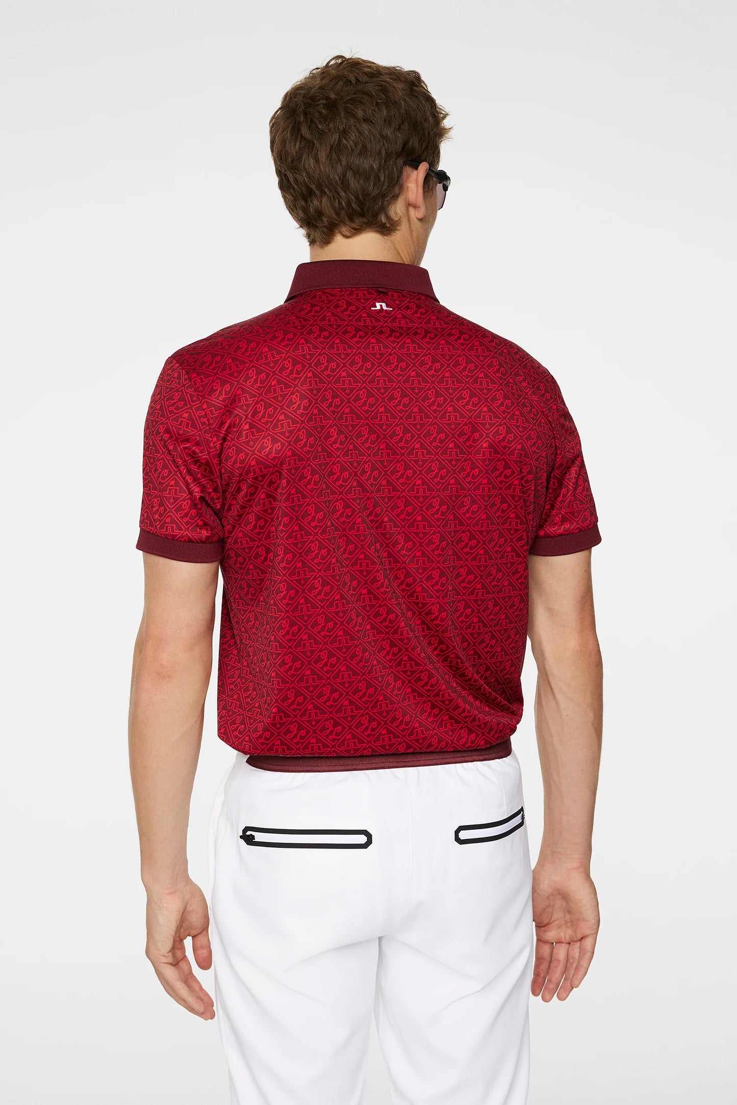 Brand New! J.Lindegerg Tour Tech Reg Fit Print Polo: House of JL Red