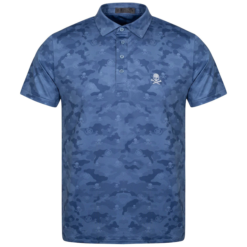 G/Fore Men's Skull & Tees Icon Camo Printed Polo: Colony Camo