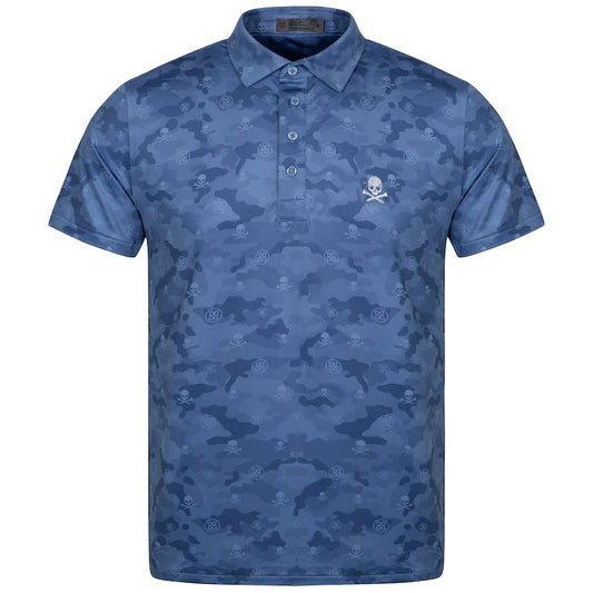 G/Fore Men's Skull & Tees Icon Camo Printed Polo: Colony Camo