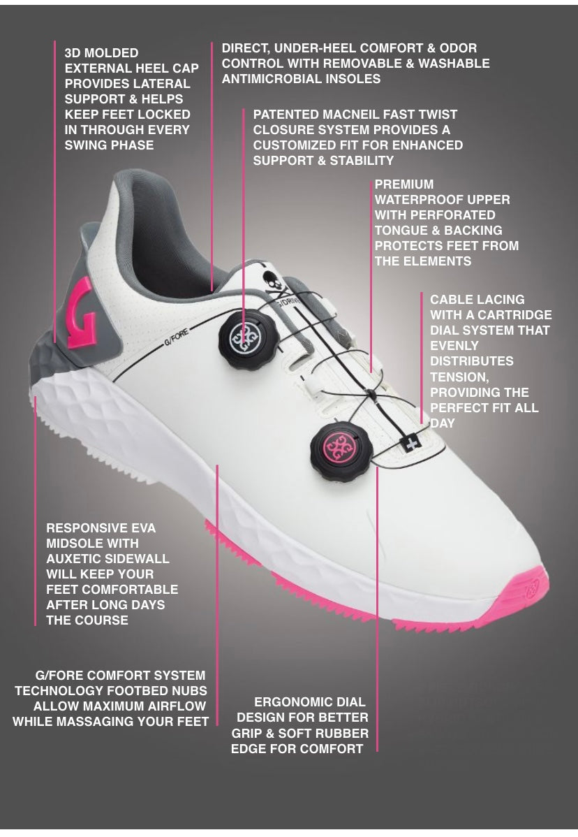 Brand New! G/Fore Men's G/Drive Golf Shoes: Snow