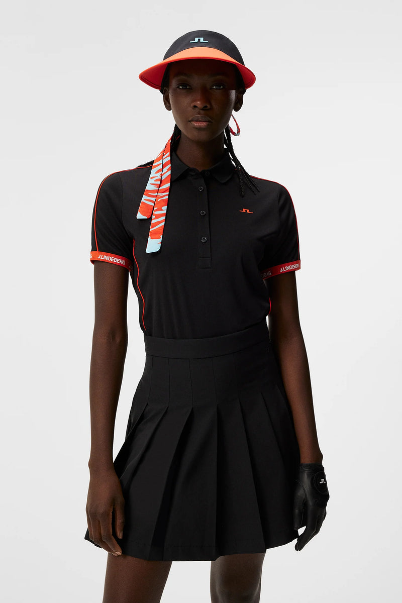 Brand New! J.Lindebergb Women's Demi Polo: Black