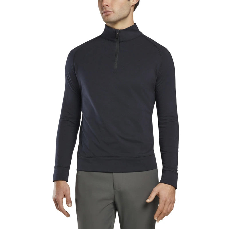 G/Fore Men's Luxe Staple Mid Quarter Zip: Heather Grey, Twilight and Onyx