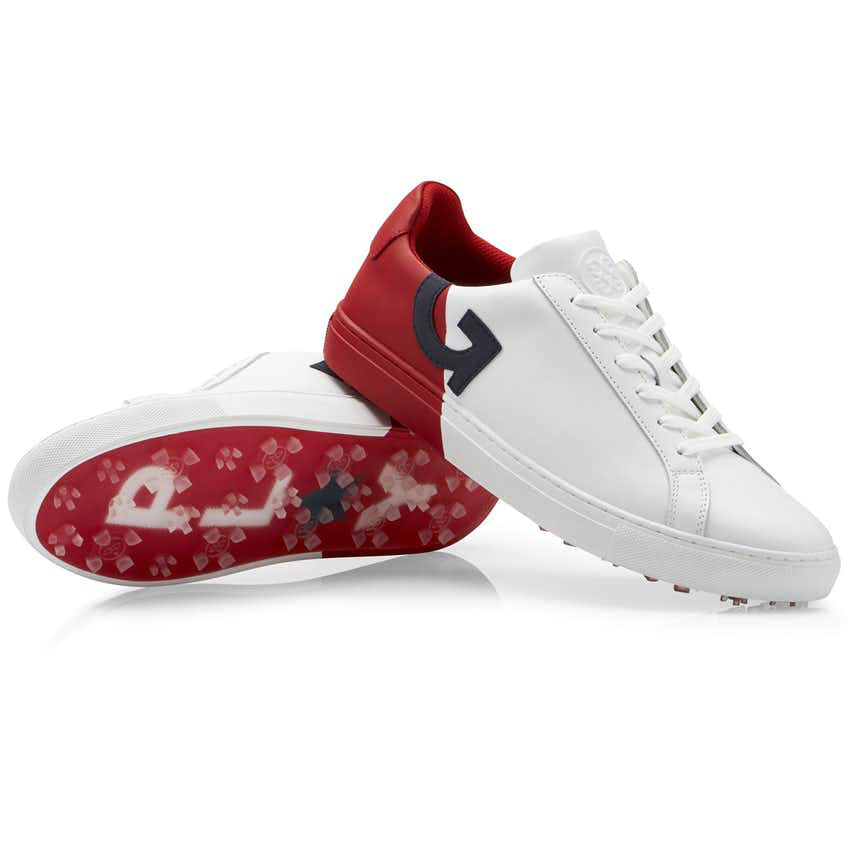 Brand New G/Fore Men’s Two Tone Disruptor Golf Shoes - Snow/Cherry