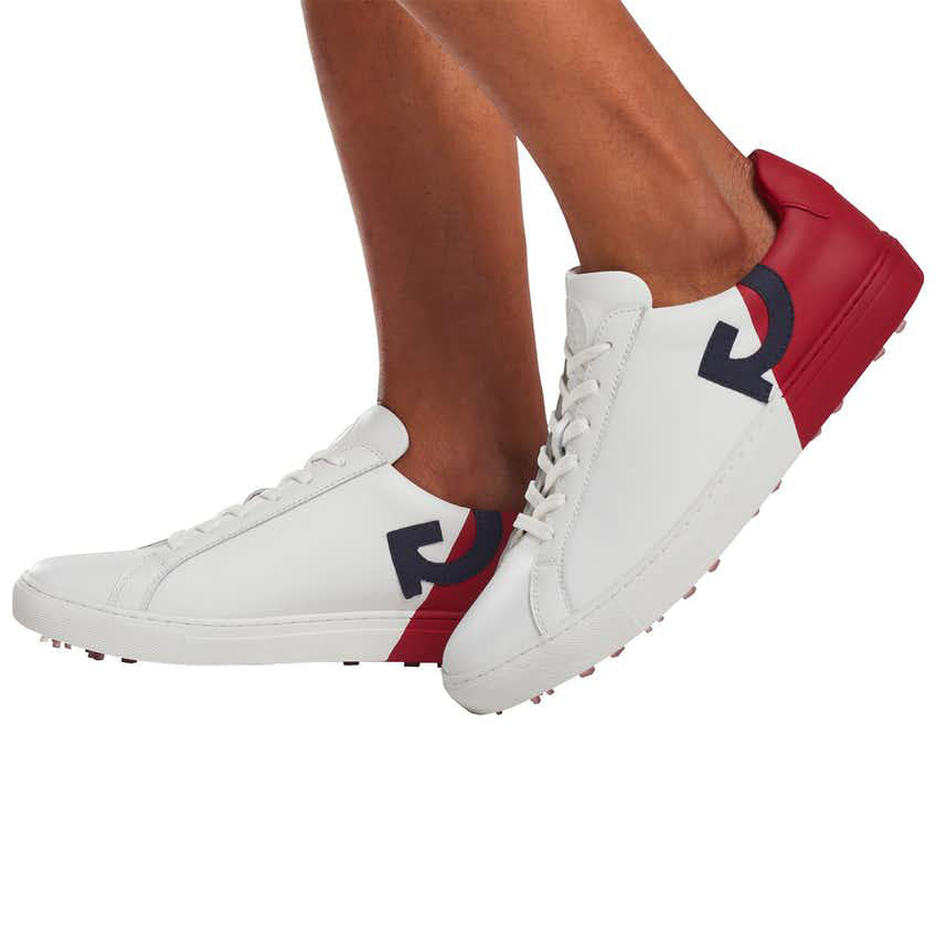 Brand New G/Fore Men’s Two Tone Disruptor Golf Shoes - Snow/Cherry