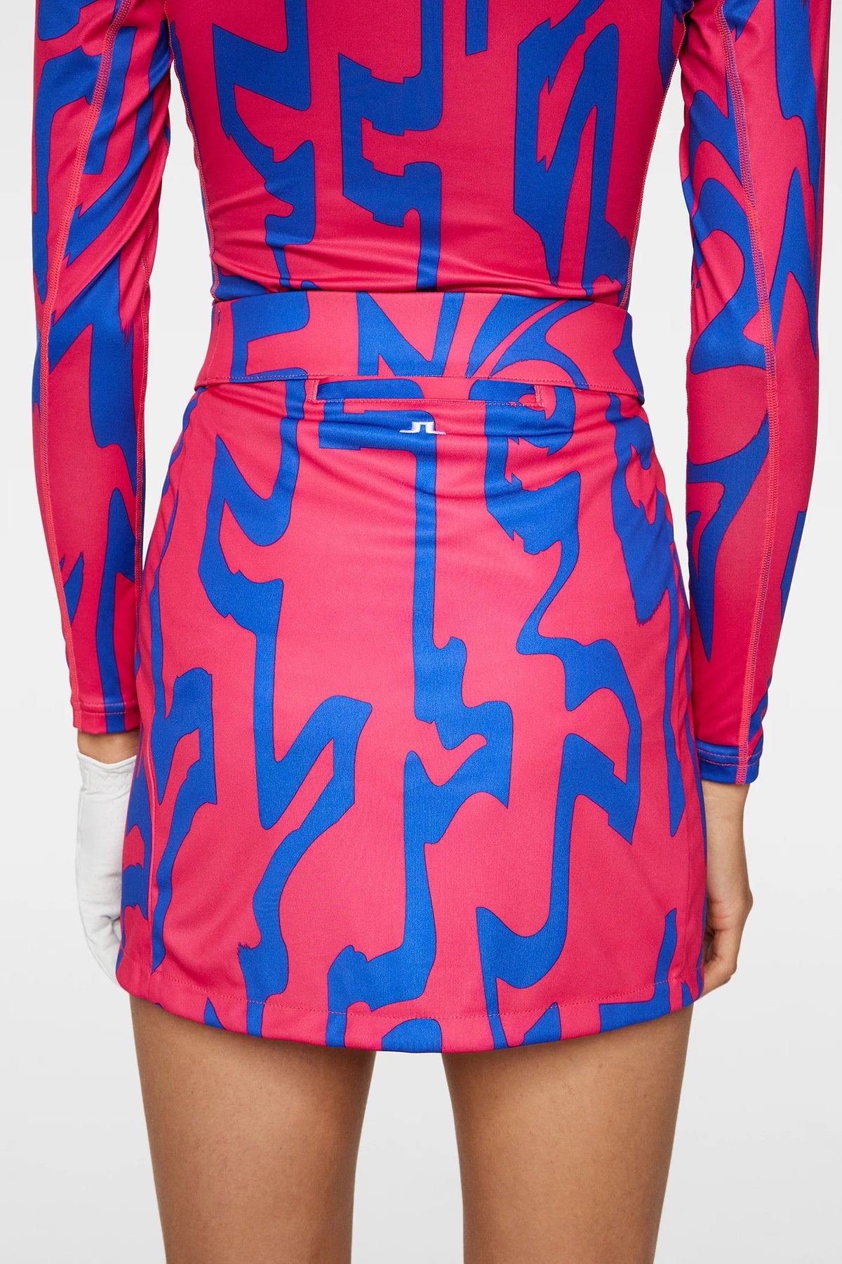 Brand New! J Lidegerg Women's Amelie Mid Print Skirt: Glitch Bridge Pink