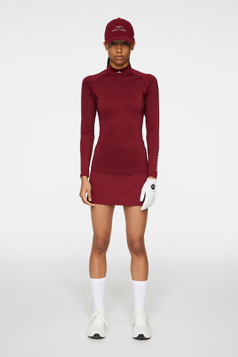 Brand New! J. Lindeberg Women's Asa Soft Compression Top: Cabernet