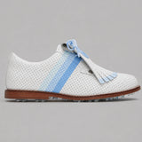Brand New! G/Fore Women's Gallivanter Leather Luxe Sole Kiltie Golf Shoes - Snow