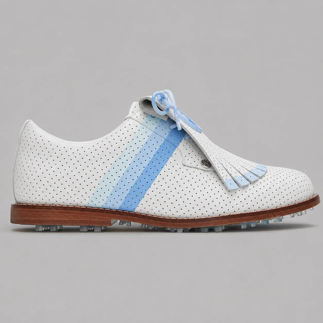 Brand New! G/Fore Women's Gallivanter Leather Luxe Sole Kiltie Golf Shoes - Snow
