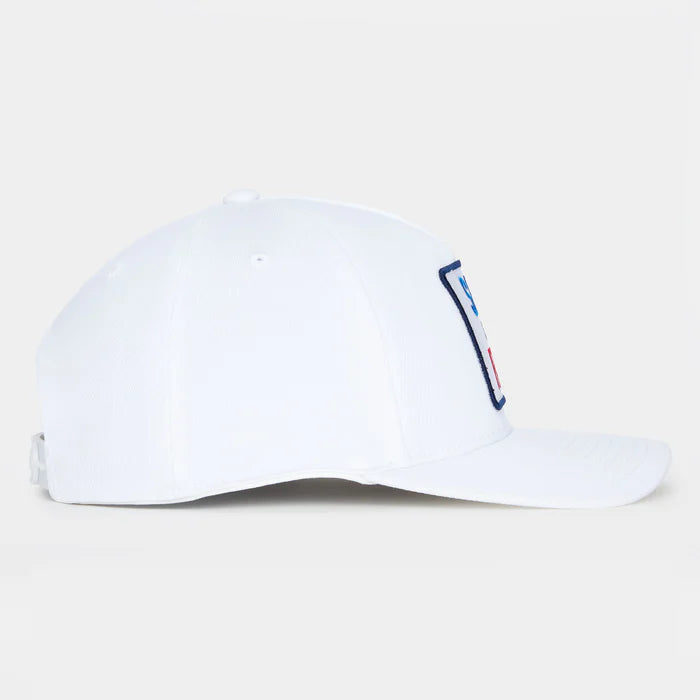 2023 G/Fore "Shut Your Face" Stretch Twill Snapback Hat - Snow