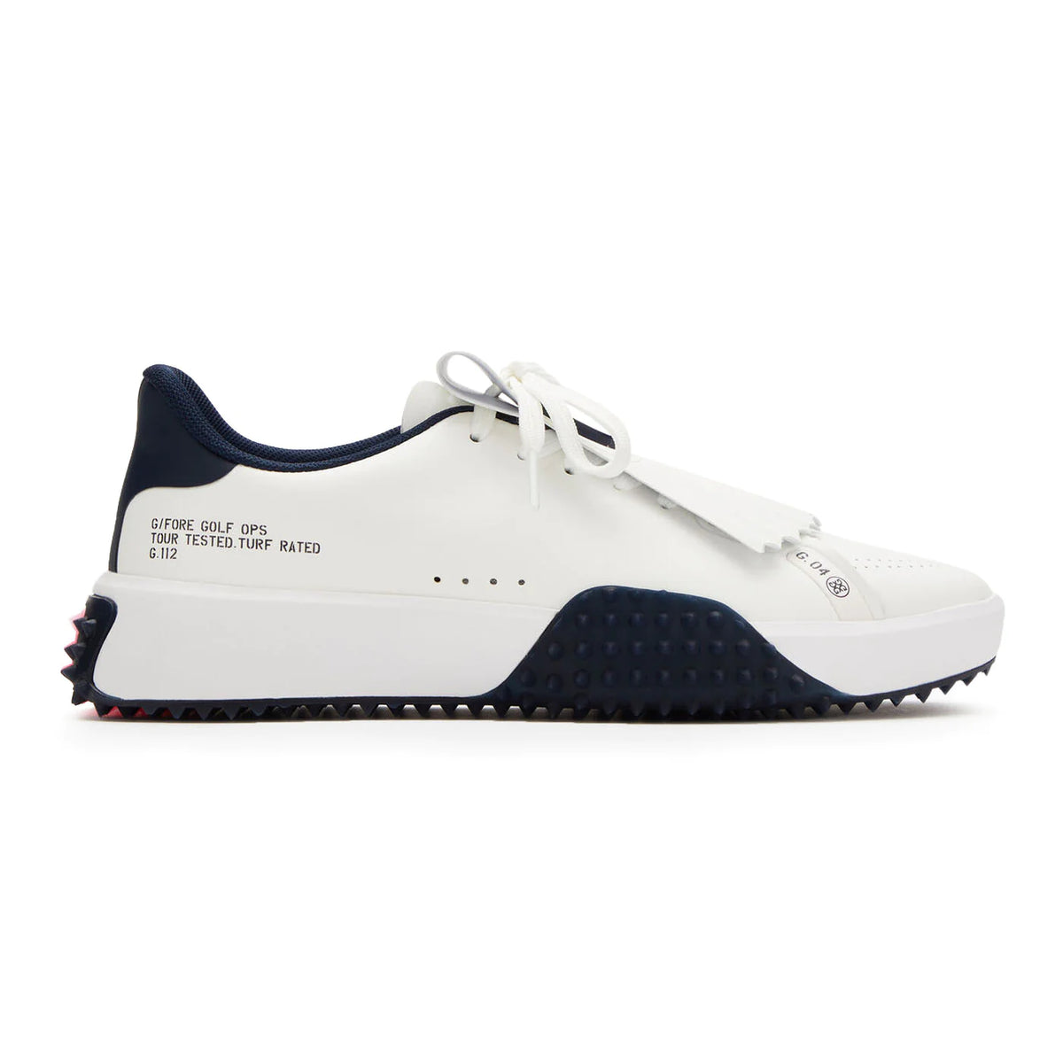 Brand New! G/Fore Women's G.112 P.U. Leather Kiltie Golf Shoes: Snow/Twilight