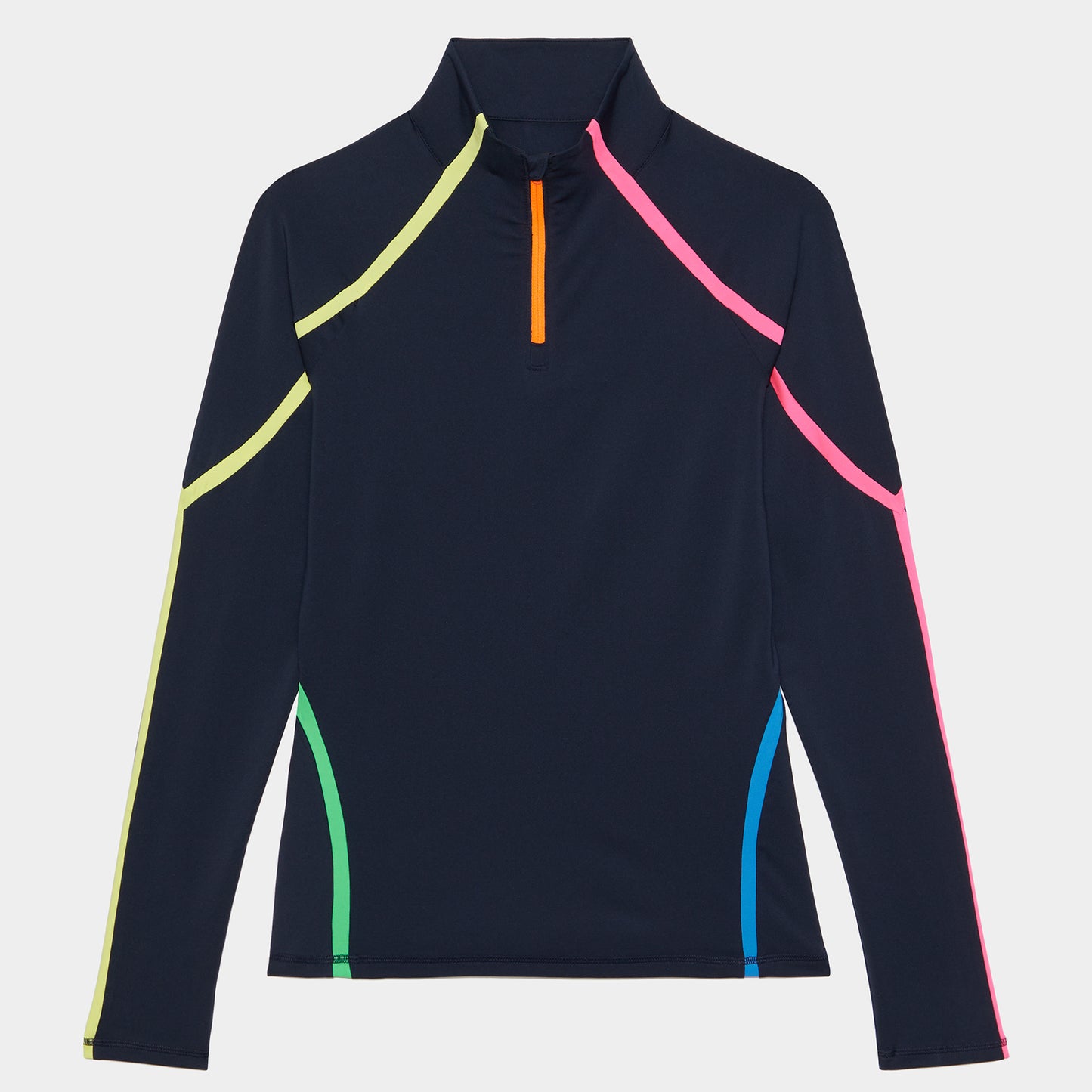 2023 G/Fore Women's Colour Block Tech Jersey Quarter Zip Pullover: Twilight