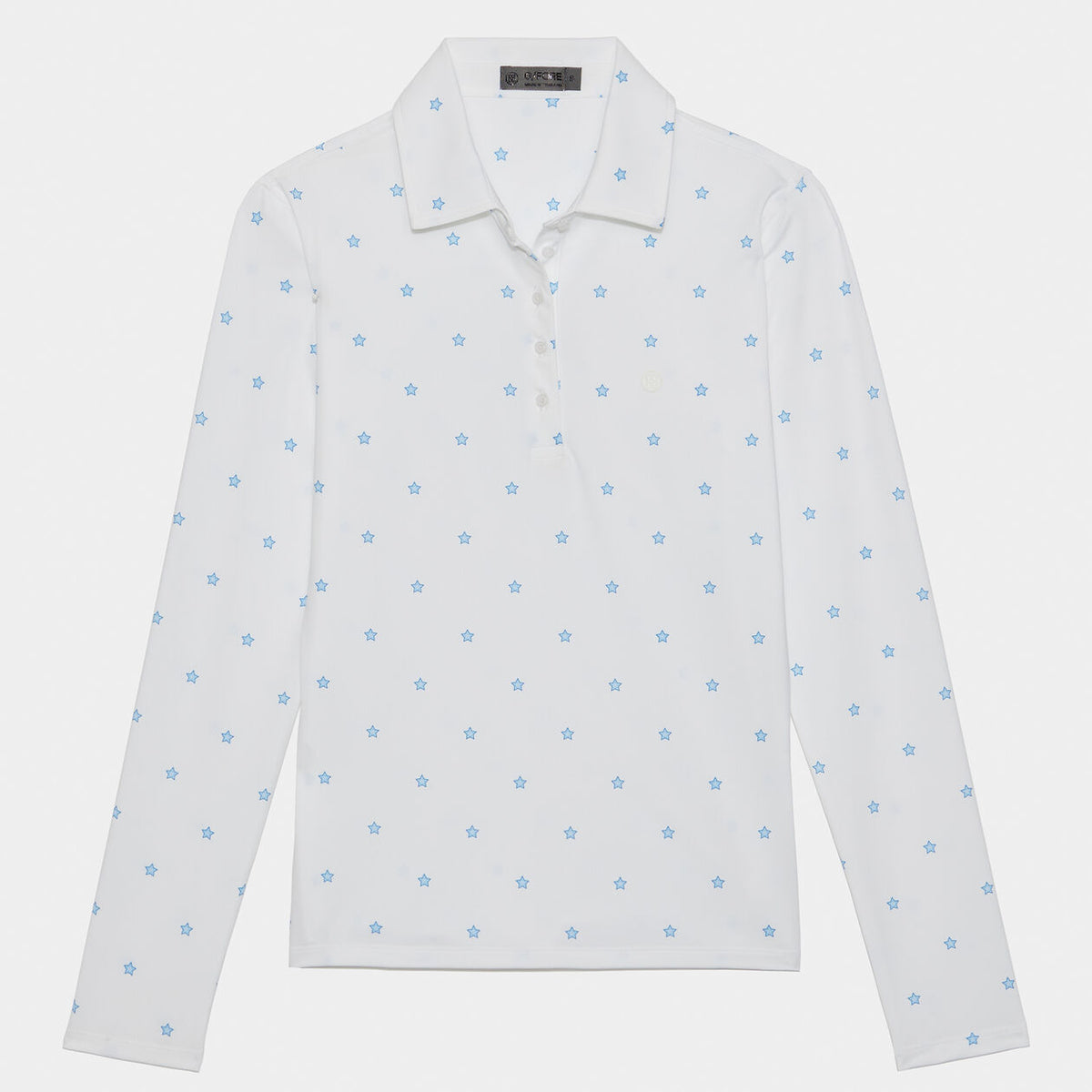 G/Fore Women's Stars Tech Jersey Long Sleeve Polo: Snow