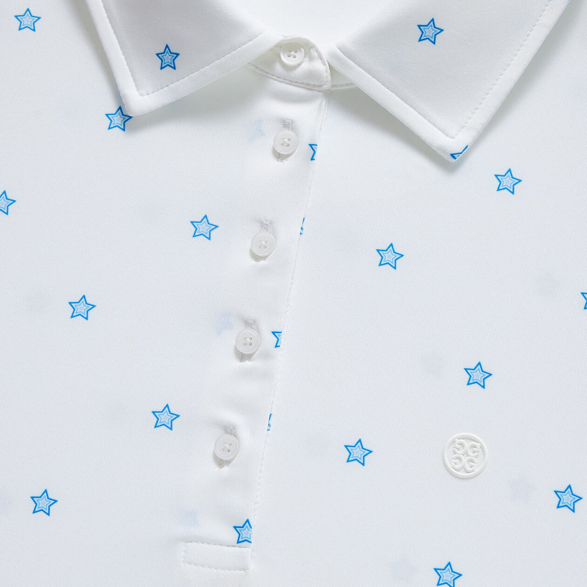 G/Fore Women's Stars Tech Jersey Long Sleeve Polo: Snow