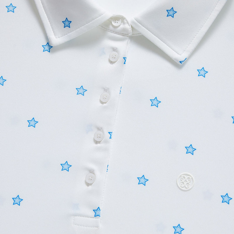 G/Fore Women's Stars Tech Jersey Long Sleeve Polo: Snow