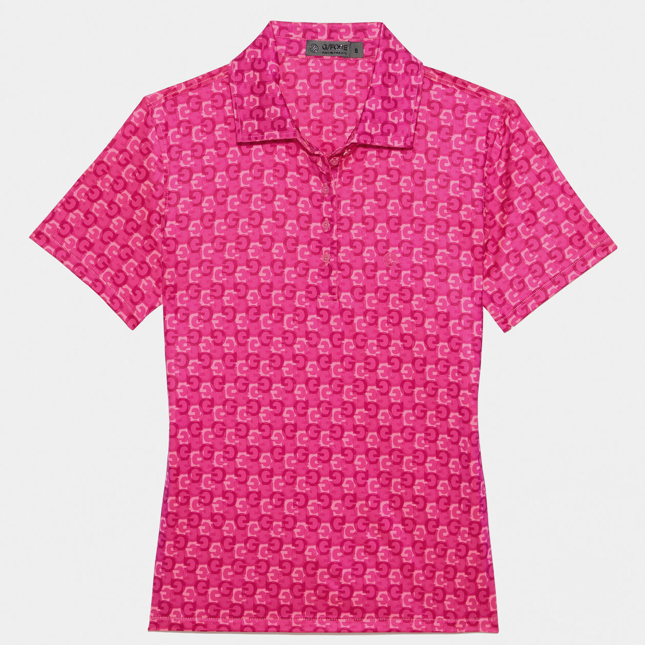 2023 G/Fore Women's Mini G's Tech Jersey Short Sleeve Polo: Sorbet