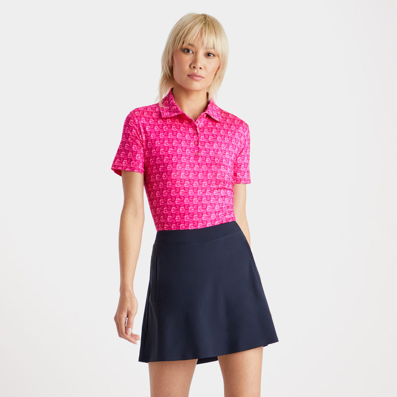 G/Fore Women's Mini G's Tech Jersey Short Sleeve Polo: Sorbet