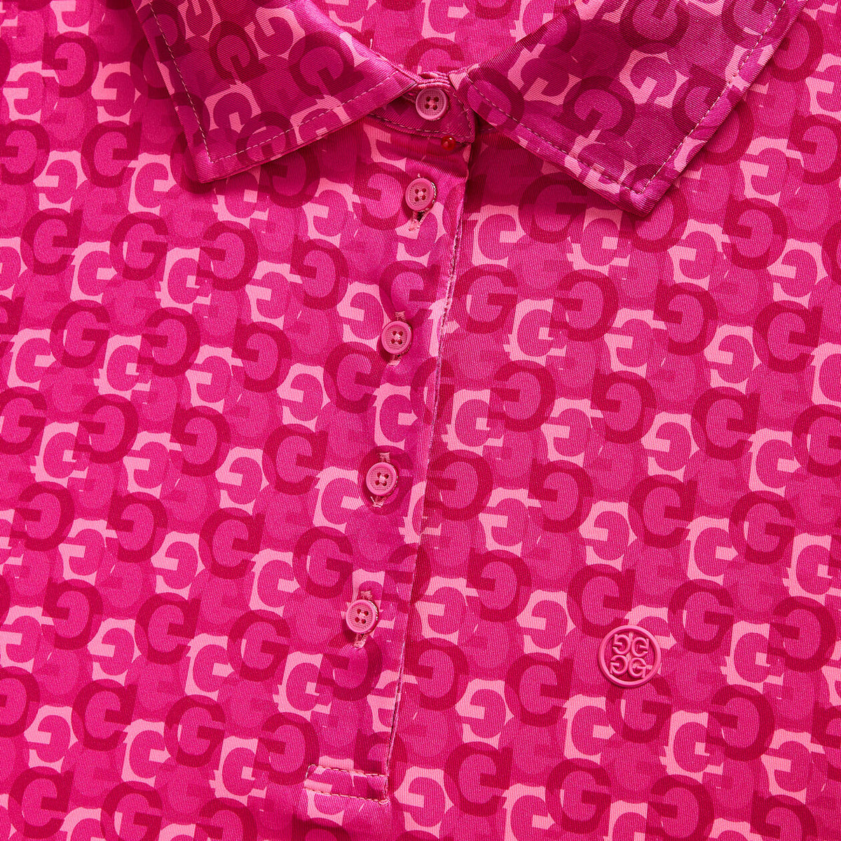 G/Fore Women's Mini G's Tech Jersey Short Sleeve Polo: Sorbet