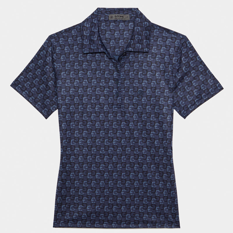 G/Fore Women's Mini G's Tech Jersey Short Sleeve Polo: Twilight