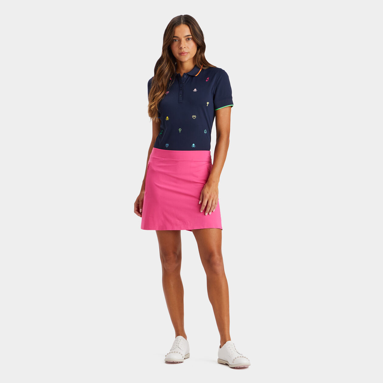 2023 G/Fore Women's Mini Icon Tech Pique Golf Polo: Twilight