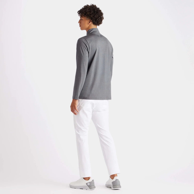Brand New! G/Fore Men’s Daytona Mélange Tech Interlock Pullover: Charcoal Heather Grey