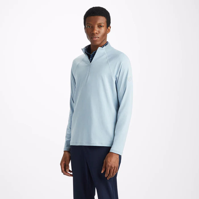 G/Fore Men's Luxe Quarter Zip Mid Layer: Drizzle