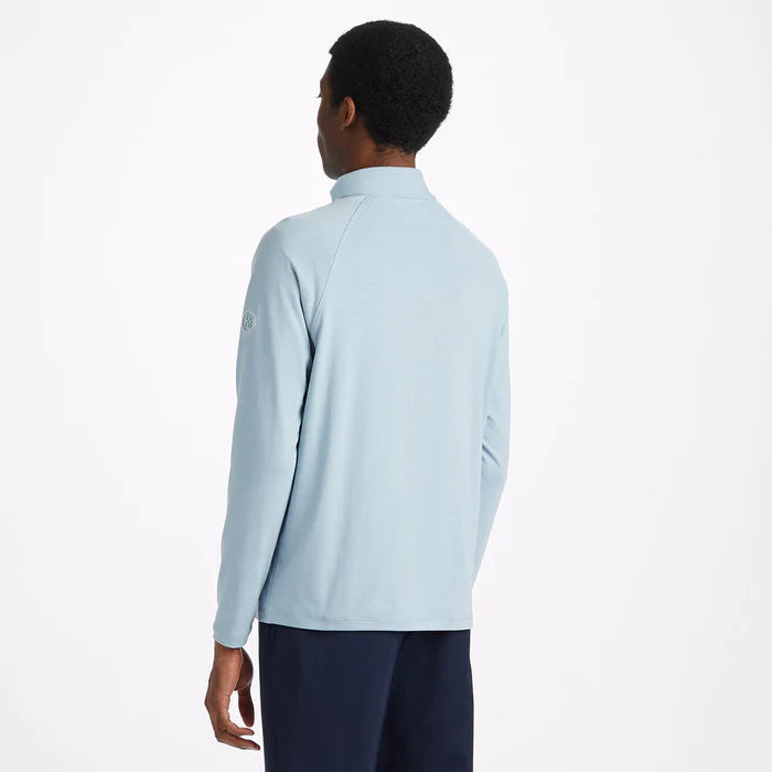 G/Fore Men's Luxe Quarter Zip Mid Layer: Drizzle