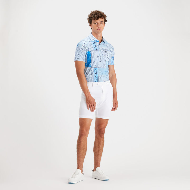 G/Fore Men's Bandana Tech Pique Slim Fit Polo: Sky