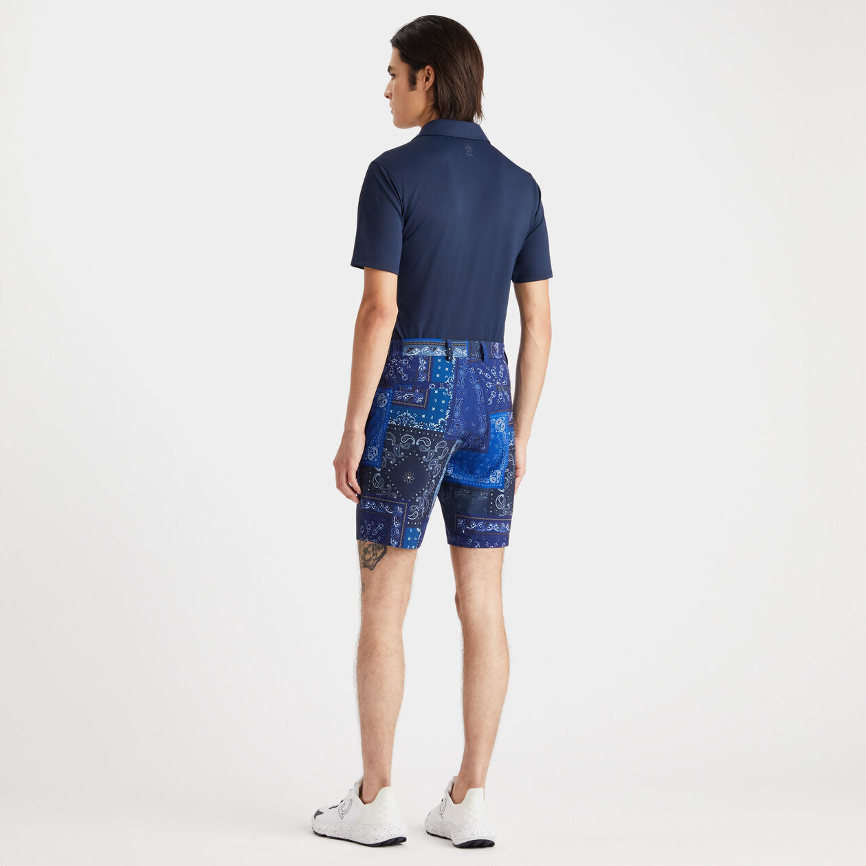 Brand New! G/Fore Men's Bandana Print Maverick 4-Way Stretch Short: Twilight