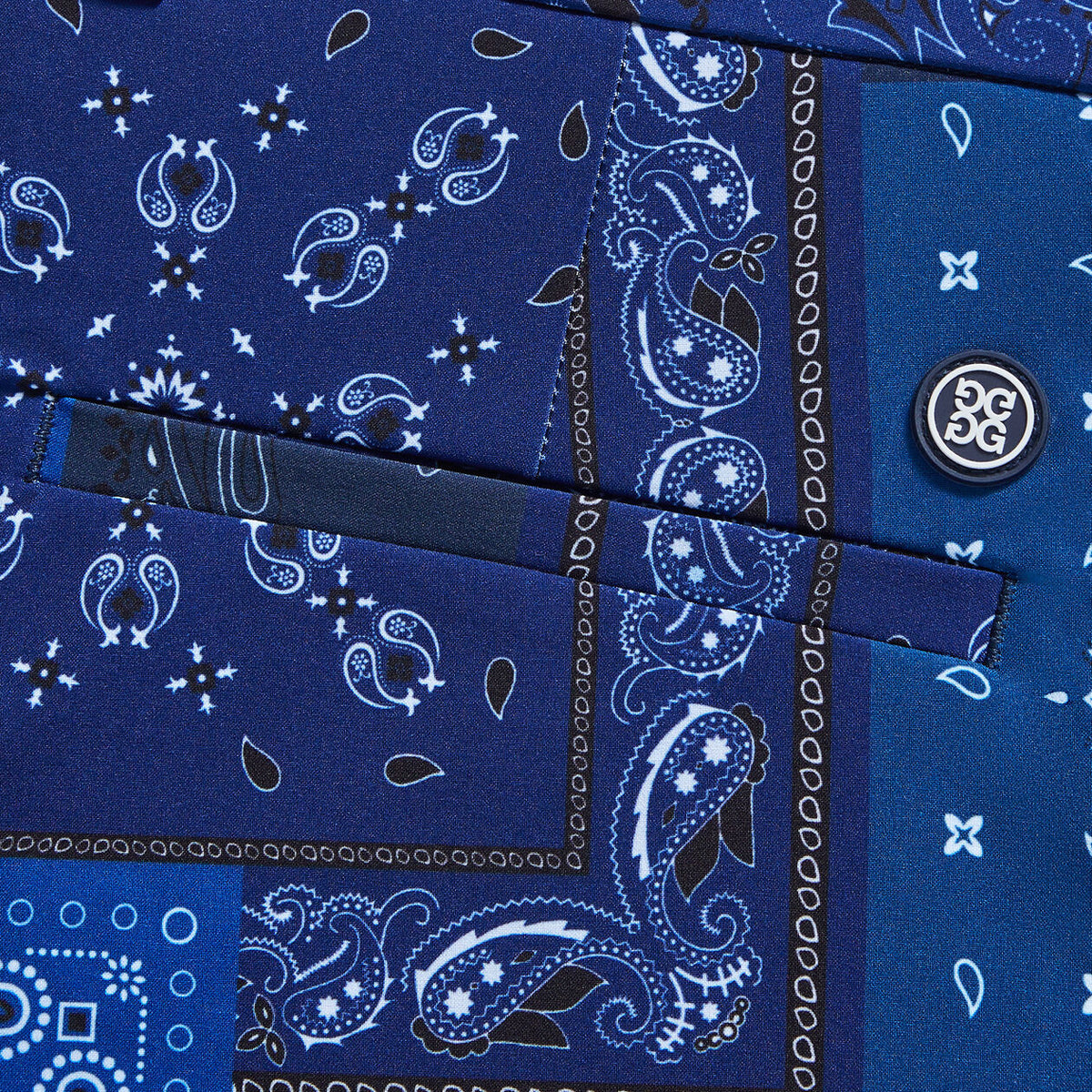 Brand New! G/Fore Men's Bandana Print Maverick 4-Way Stretch Short: Twilight