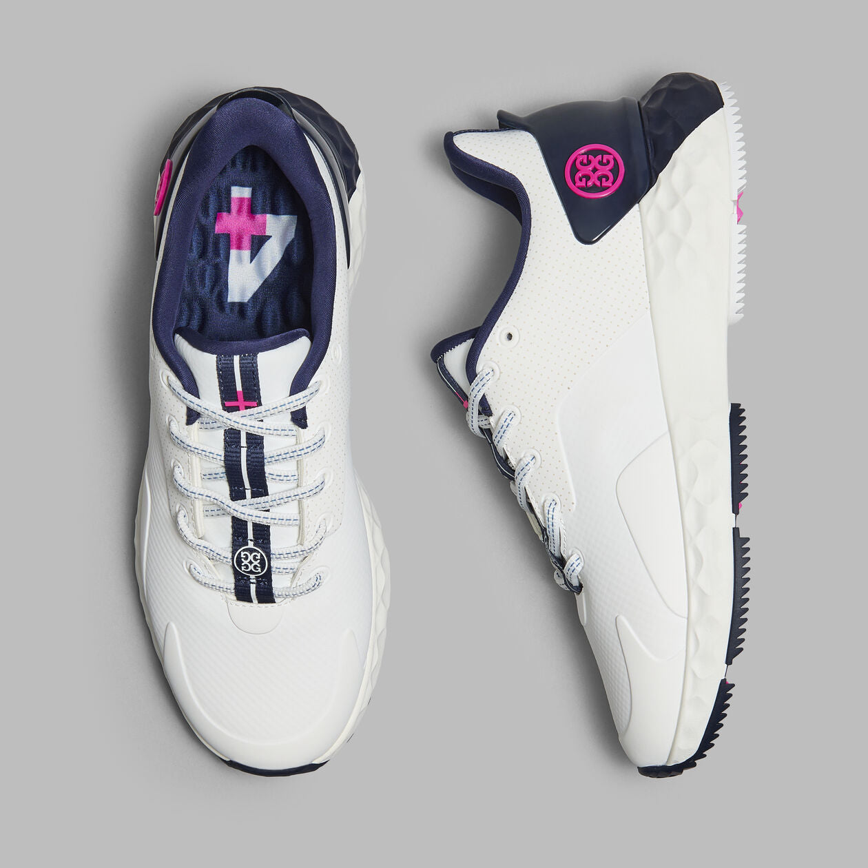 Brand New! G/Fore Women's Perforated MG4+ Golf Shoes: Snow/Blush & Snow/Twilight