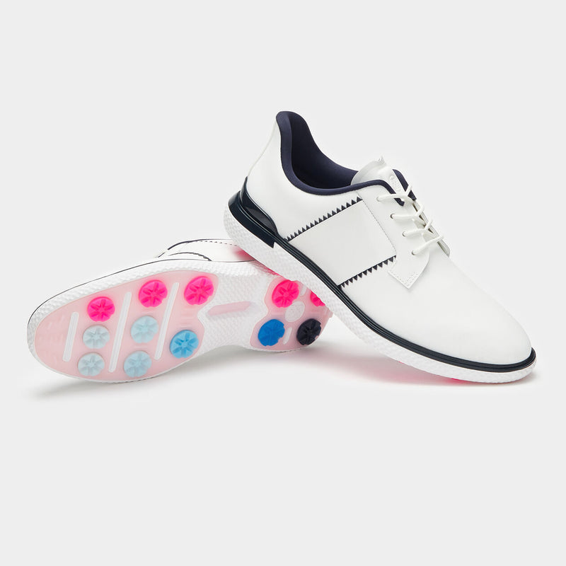 Brand New! G/Fore Women's Gallivan2r Side Stripe Kiltie Golf Shoes: Snow/Twilight