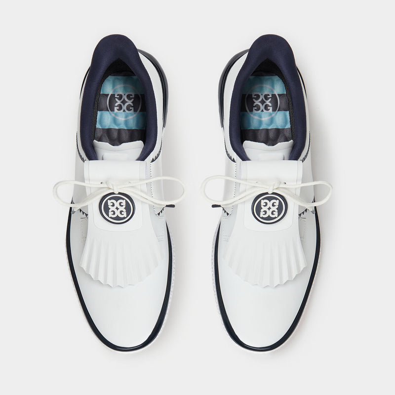 Brand New! G/Fore Women's Gallivan2r Side Stripe Kiltie Golf Shoes: Snow/Twilight