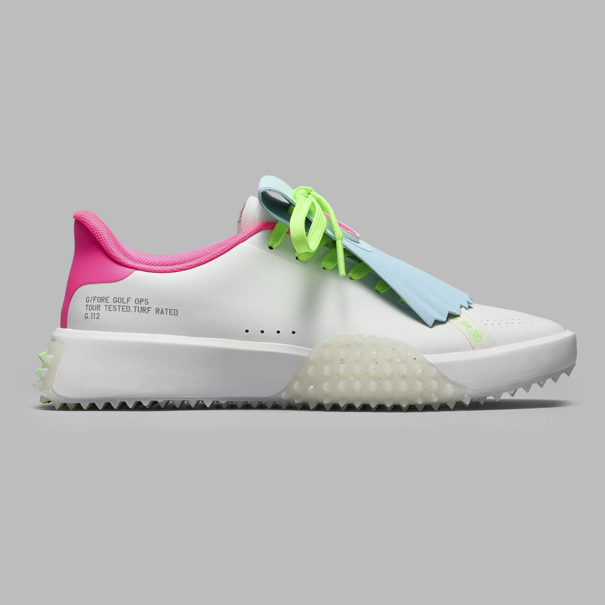 Brand New! G/Fore Women's G.112 Kiltie Golf Shoes: Snow/Multi