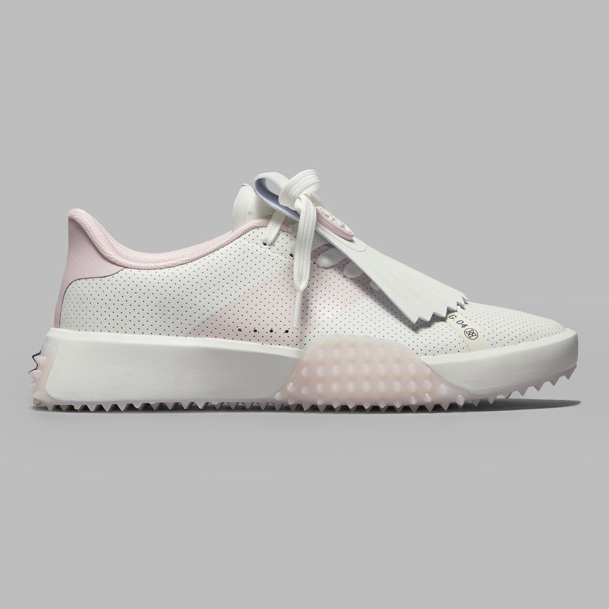 Brand New! G/Fore Women's G.112 Perforated Saddle Stripe Golf Shoes: Snow/Blush
