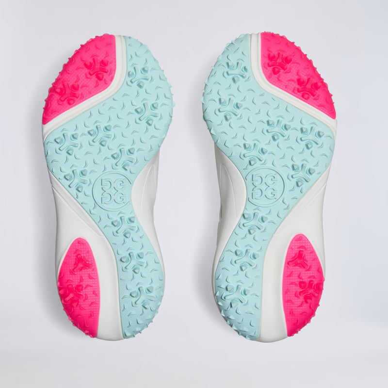 Nouveau ! Chaussures de golf G/FORE édition limitée G/18 pour femme – Snow/Knockout Pink