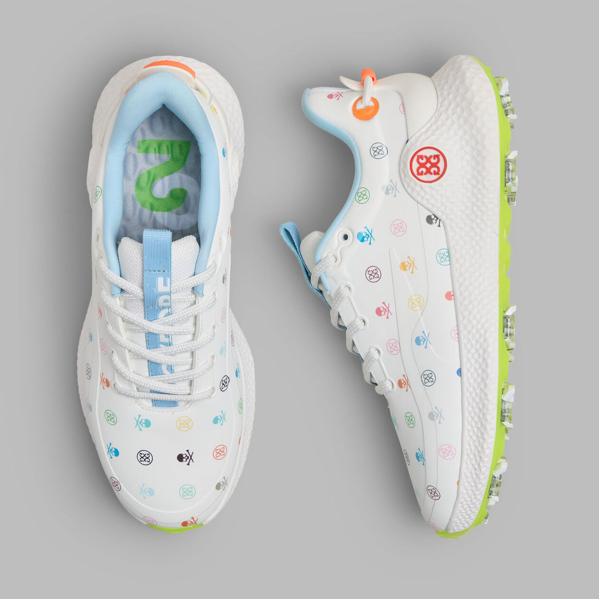 Brand New! G/Fore Women's MG4+ O2 G/Lock Skull & Tees Golf Shoes: Snow/Multi