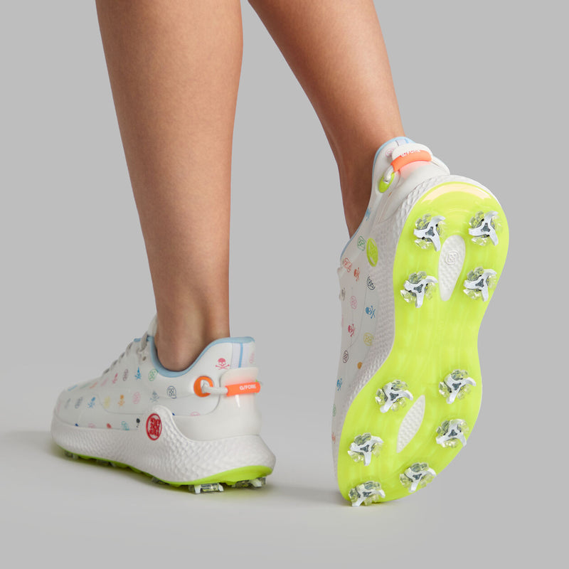 Brand New! G/Fore Women's MG4+ O2 G/Lock Skull & Tees Golf Shoes: Snow/Multi