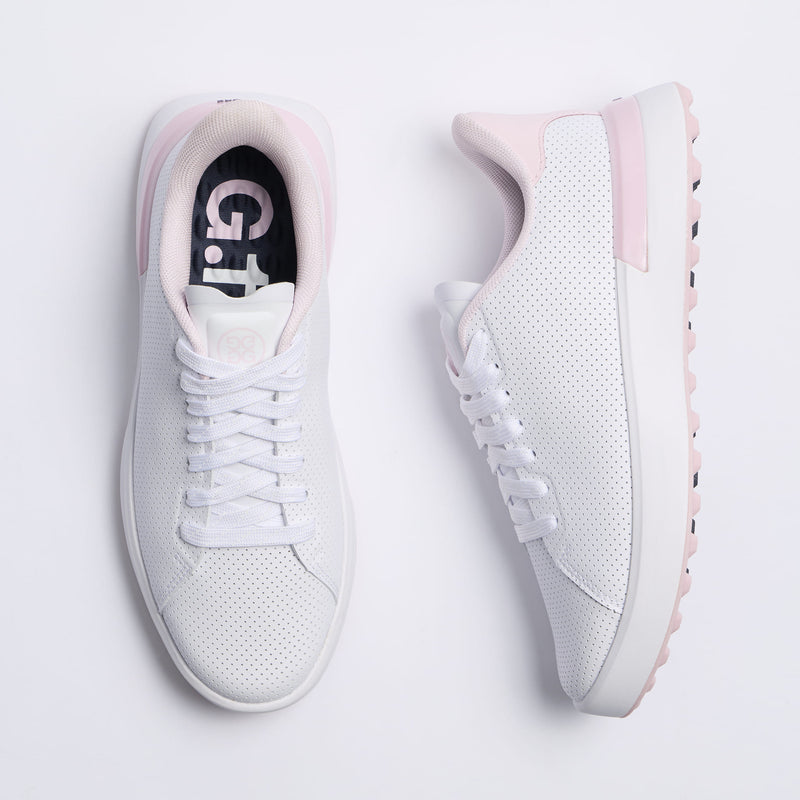 2026 G/Fore Women's Ltd Release G.112 Perforated Kiltie Golf Shoes: Snow/Blush