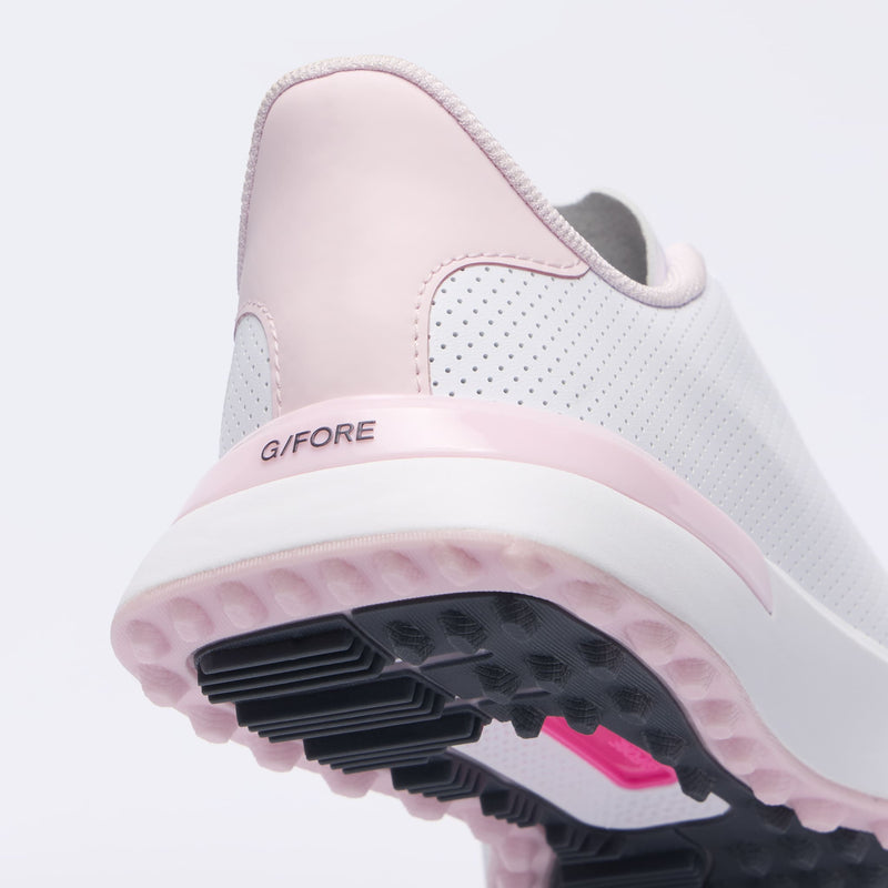 2026 G/Fore Women's Ltd Release G.112 Perforated Kiltie Golf Shoes: Snow/Blush