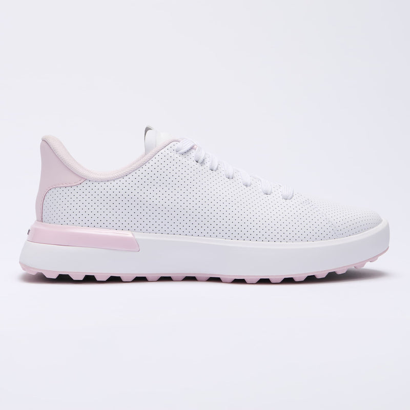 2026 G/Fore Women's Ltd Release G.112 Perforated Kiltie Golf Shoes: Snow/Blush