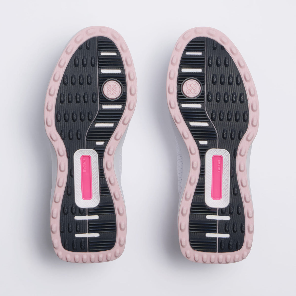 Zapatillas de golf G.112 Kiltie perforadas de edición limitada para mujer G/Fore 2026: blanco nieve/rosa rubor