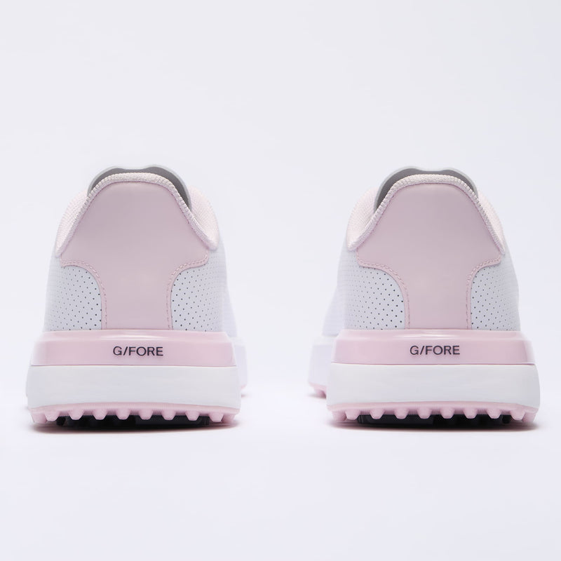 2026 G/Fore Women's Ltd Release G.112 Perforated Kiltie Golf Shoes: Snow/Blush