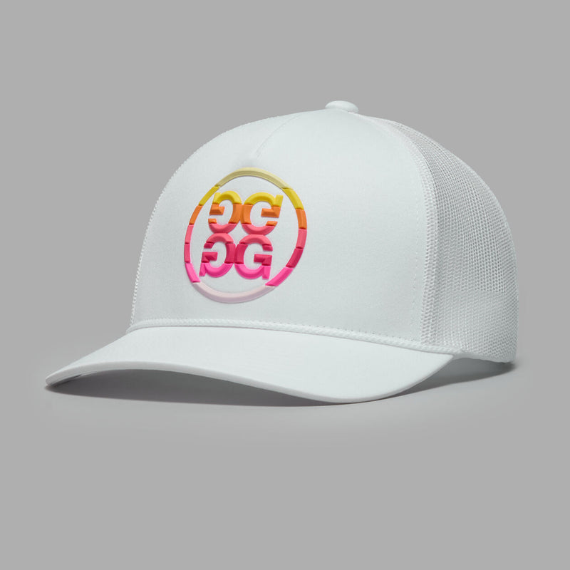 Brand New! G/Fore Gradient Circle G's Cotton Twill Trucker Golf Hat: Snow