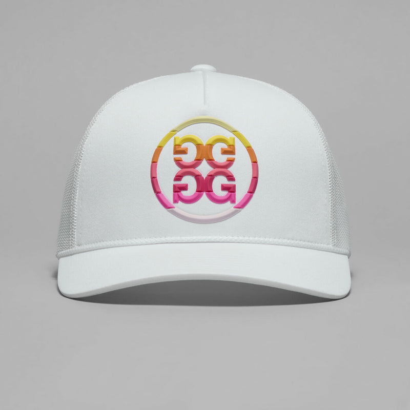 Brand New! G/Fore Gradient Circle G's Cotton Twill Trucker Golf Hat: Snow