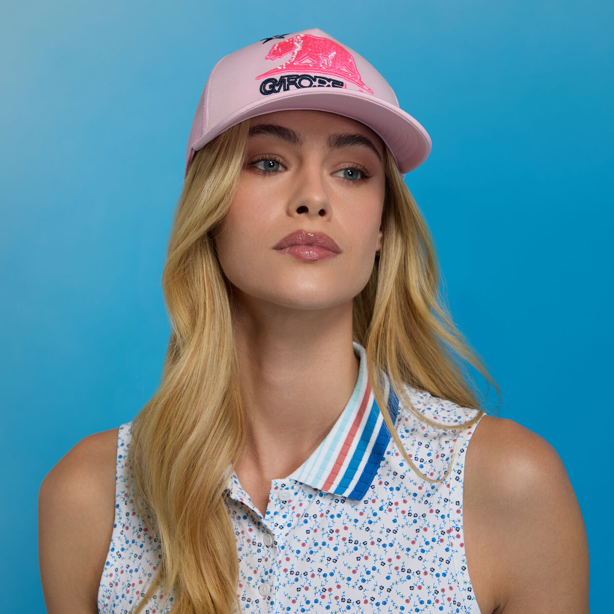 Brand New! G/Fore "G/FORE LA" Trucker Hat: Blush